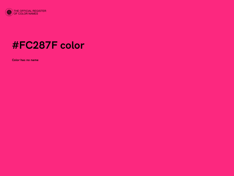 #FC287F color image