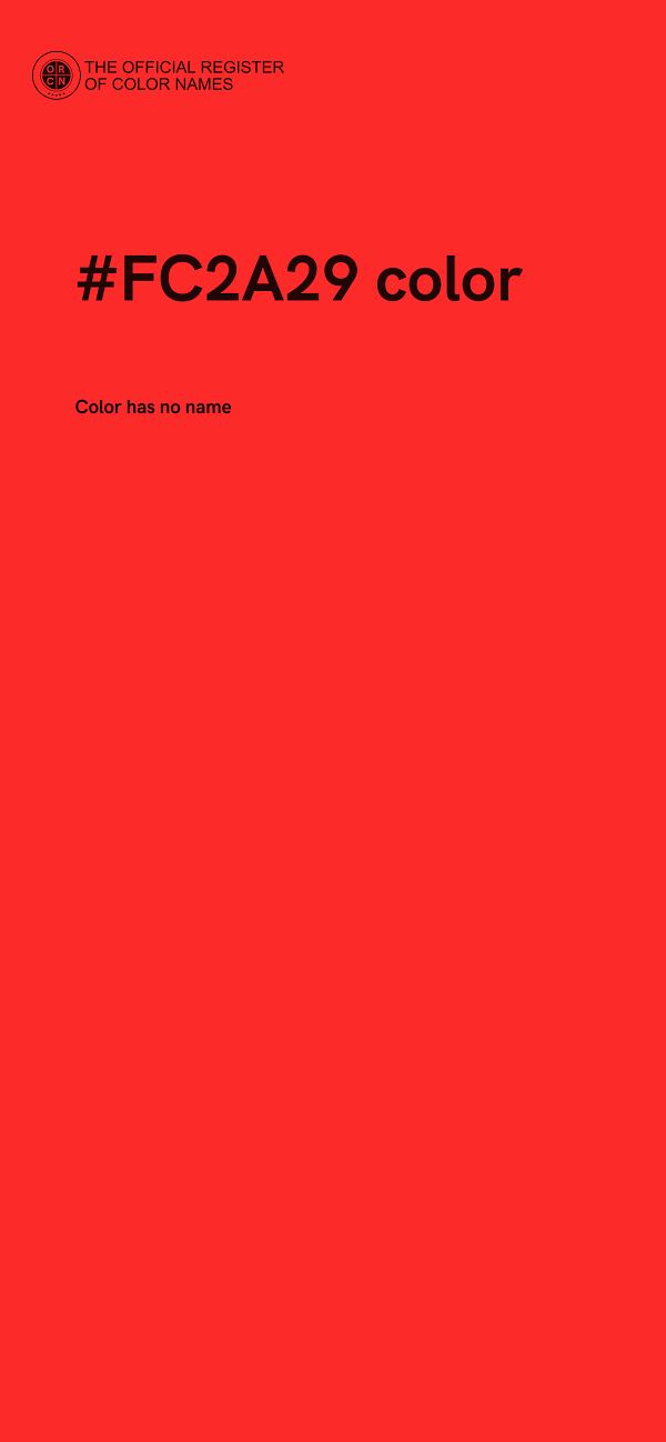 #FC2A29 color image