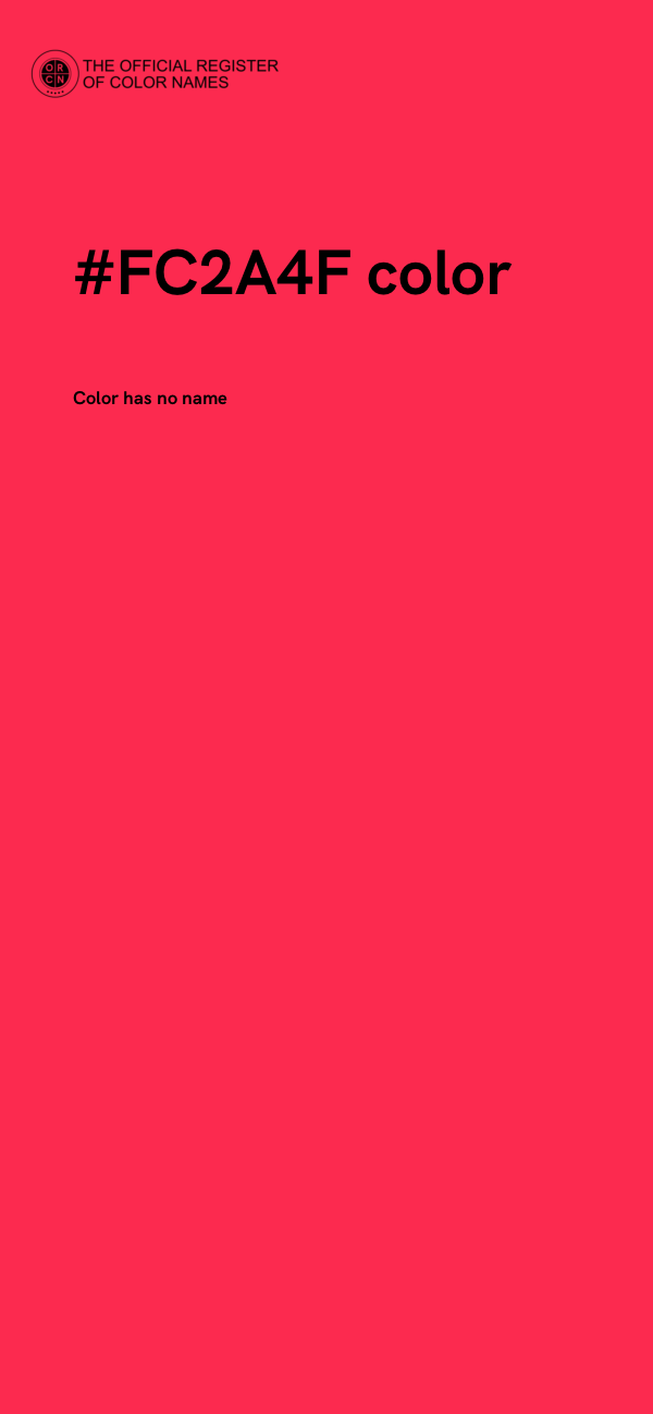 #FC2A4F color image
