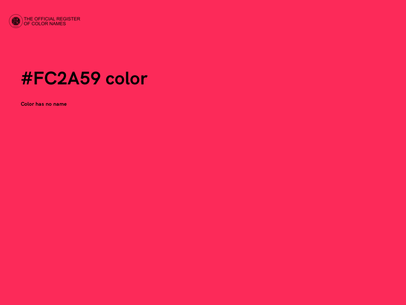 #FC2A59 color image