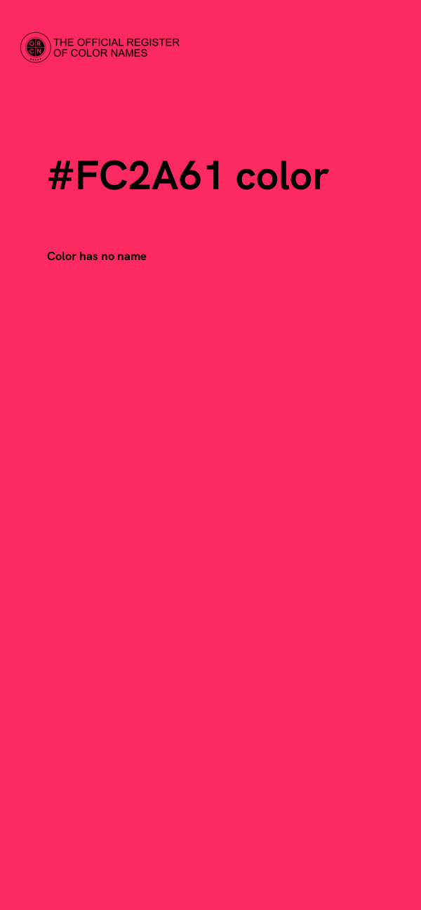 #FC2A61 color image