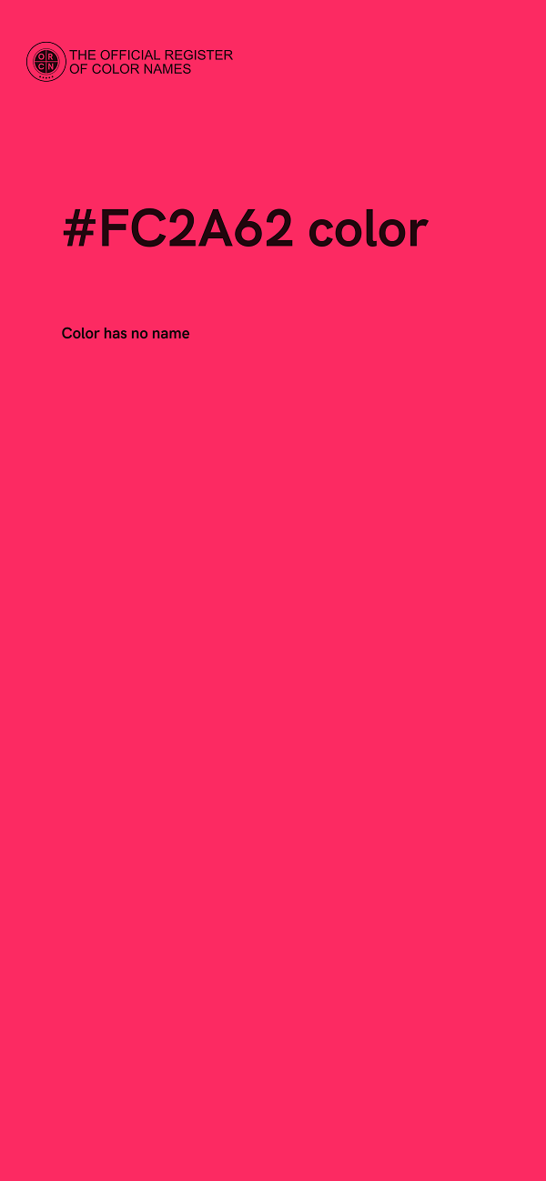 #FC2A62 color image