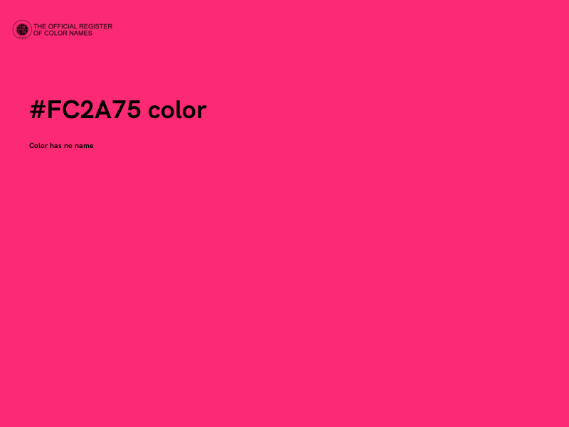 #FC2A75 color image