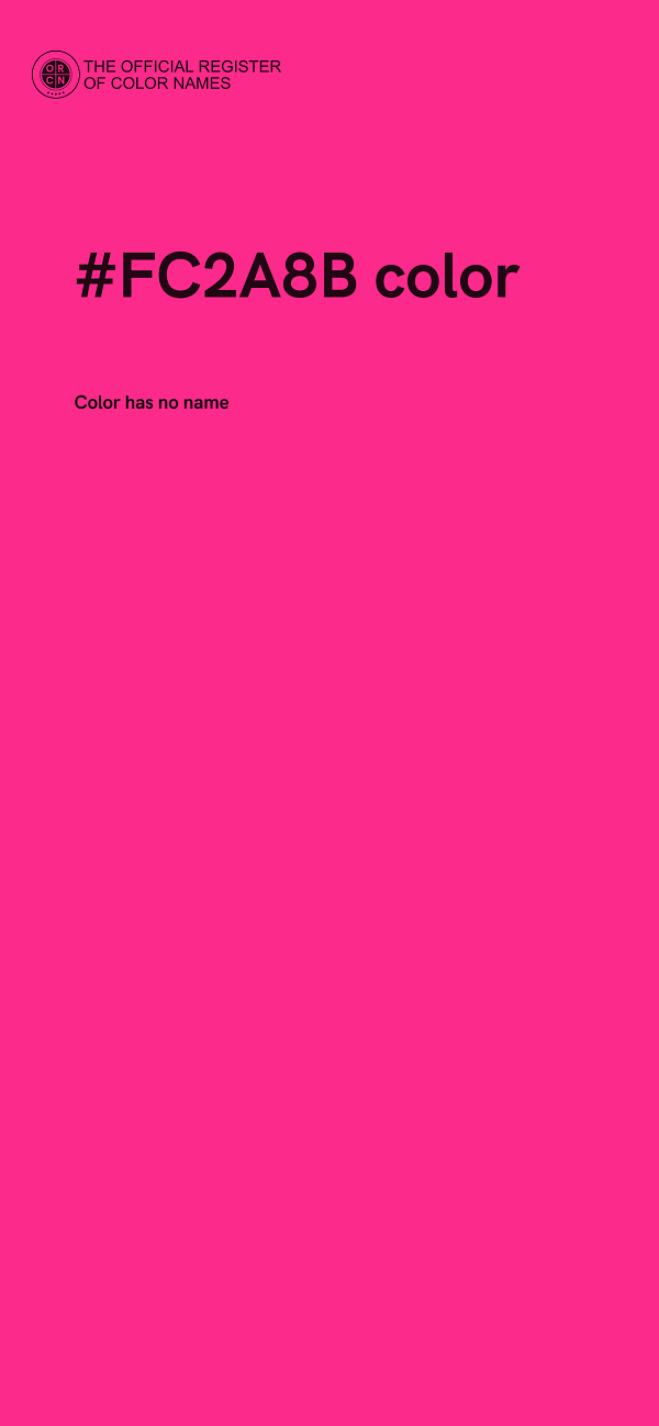 #FC2A8B color image