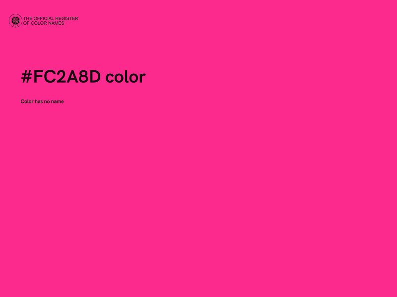 #FC2A8D color image