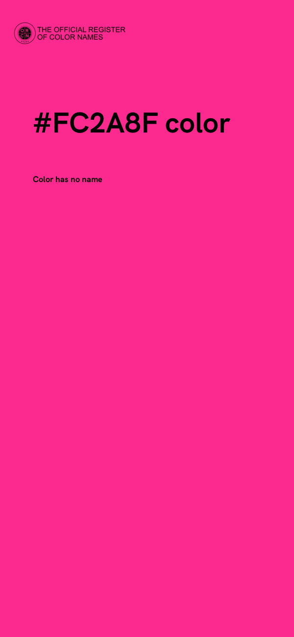 #FC2A8F color image