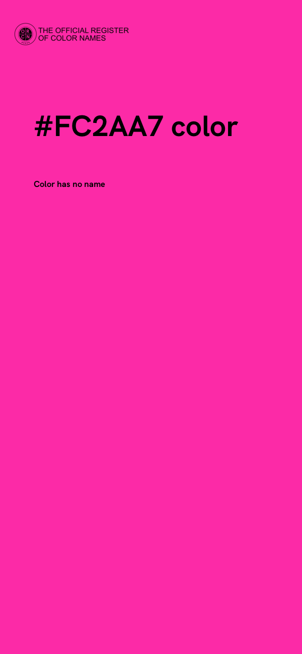 #FC2AA7 color image