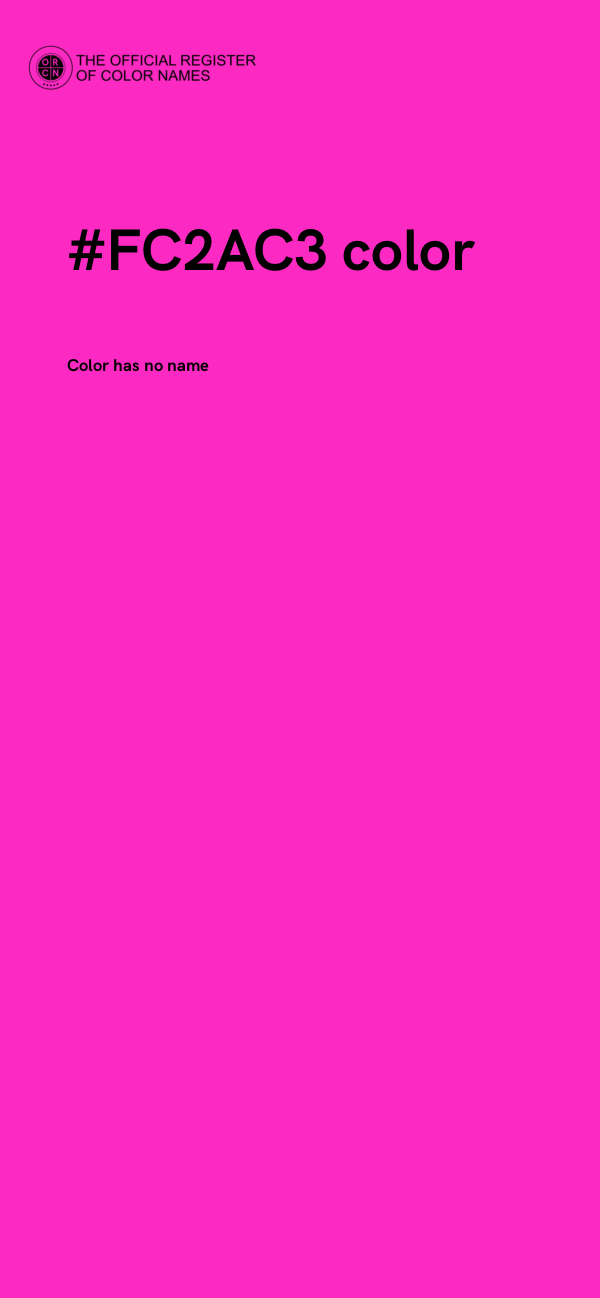 #FC2AC3 color image