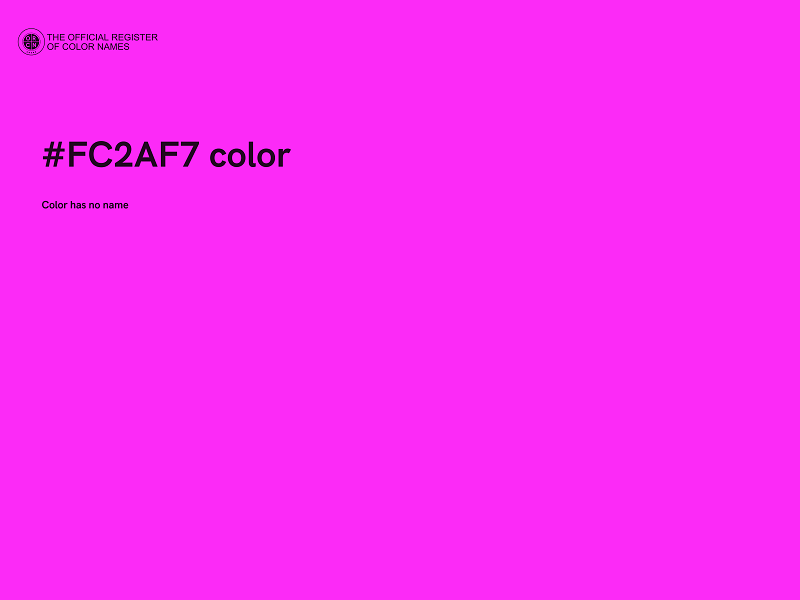 #FC2AF7 color image
