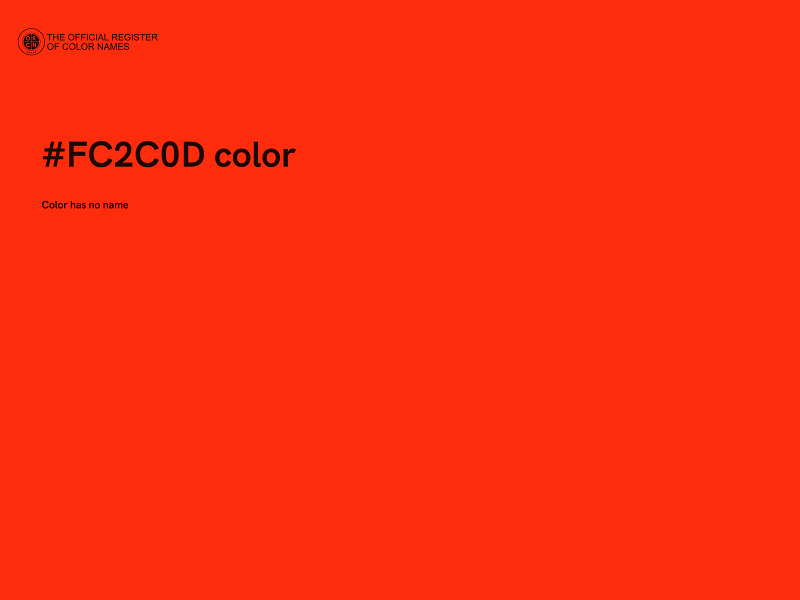 #FC2C0D color image