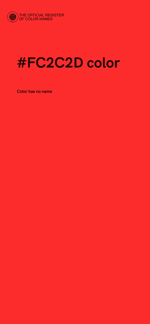 #FC2C2D color image