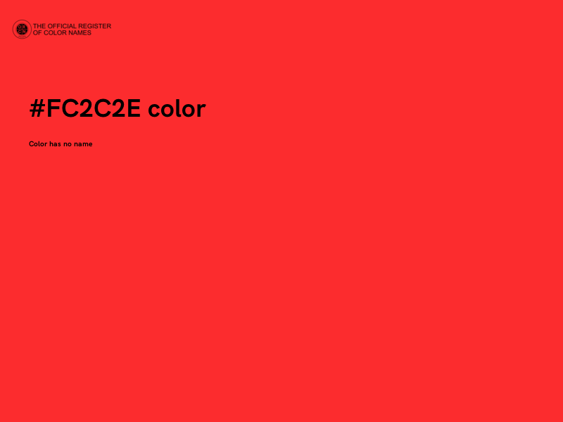#FC2C2E color image