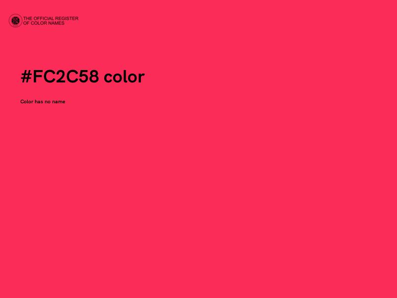 #FC2C58 color image