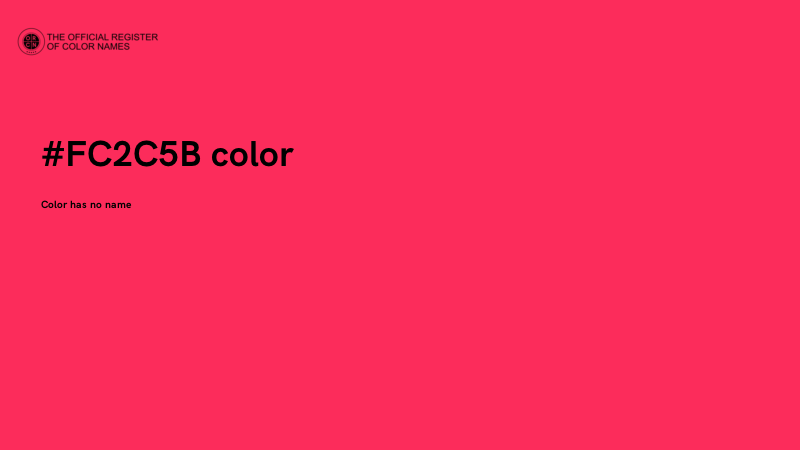 #FC2C5B color image