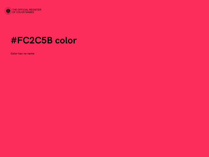 #FC2C5B color image