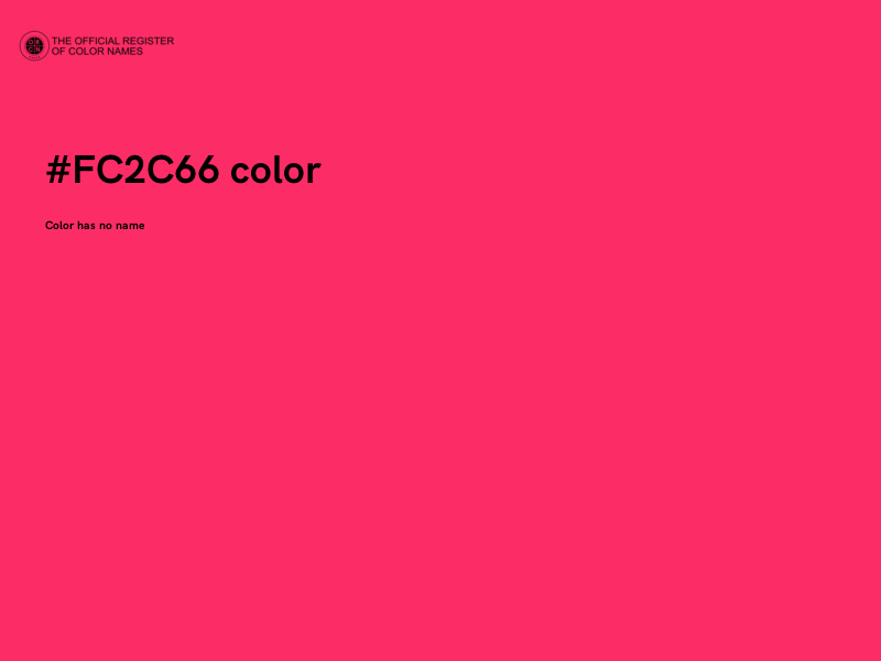 #FC2C66 color image