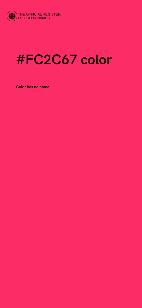 #FC2C67 color image