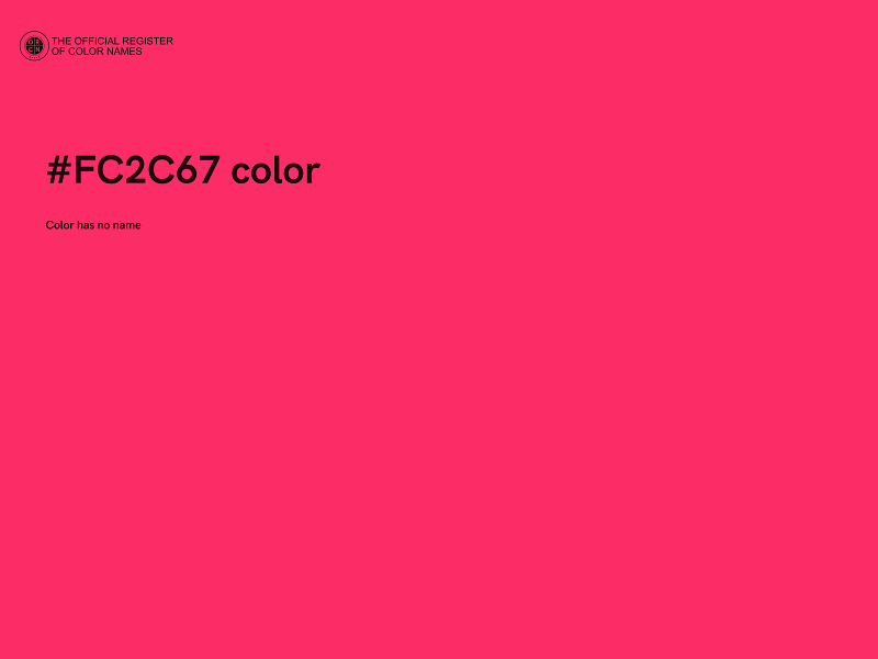 #FC2C67 color image