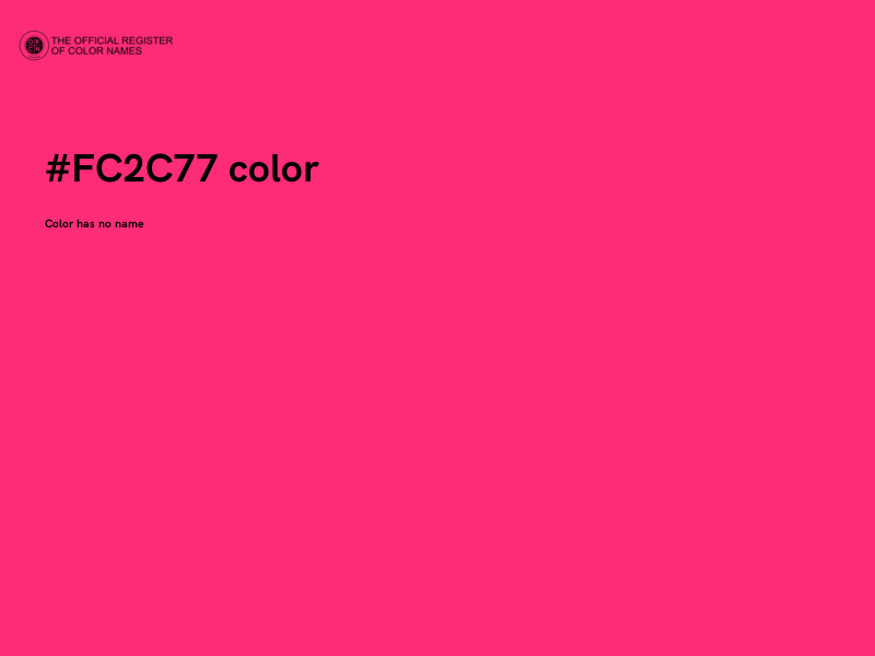 #FC2C77 color image