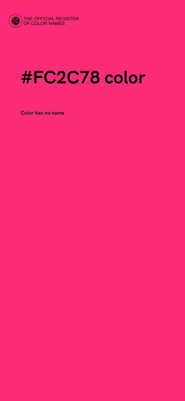 #FC2C78 color image