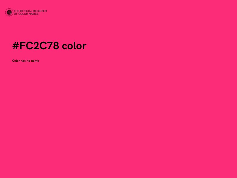 #FC2C78 color image