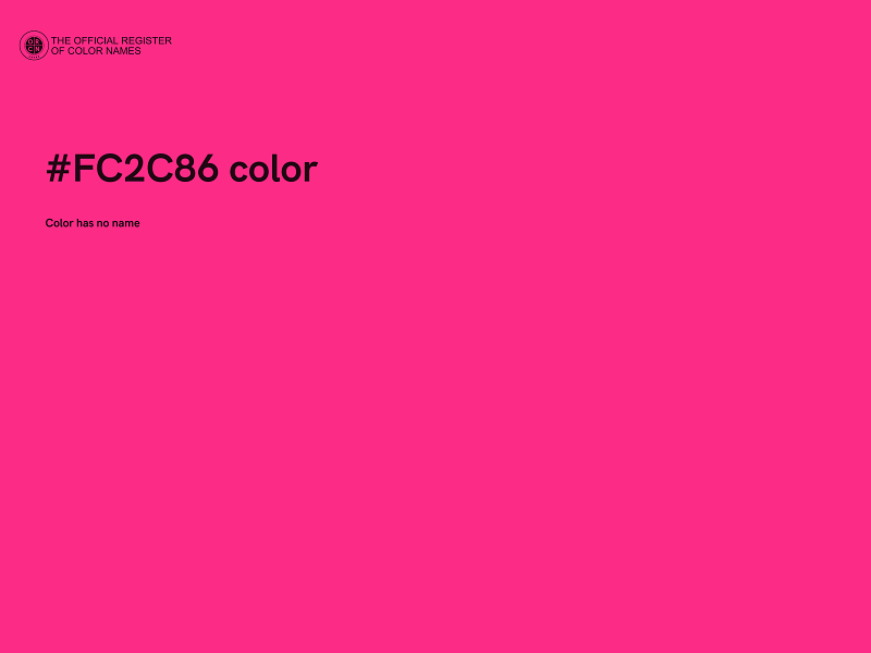 #FC2C86 color image