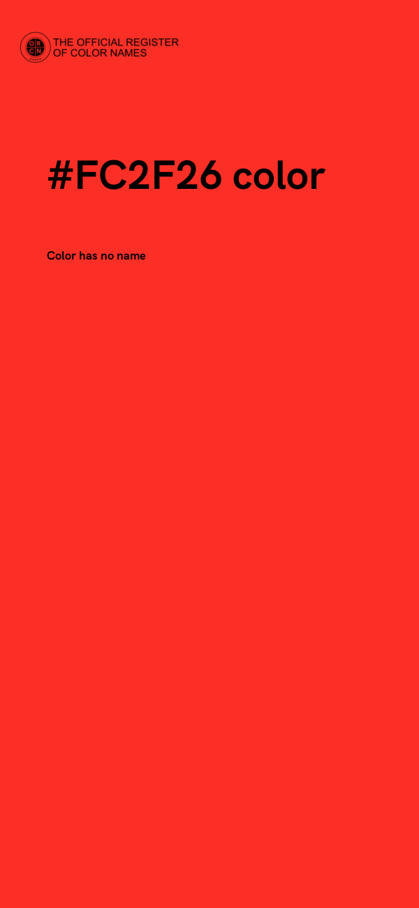 #FC2F26 color image