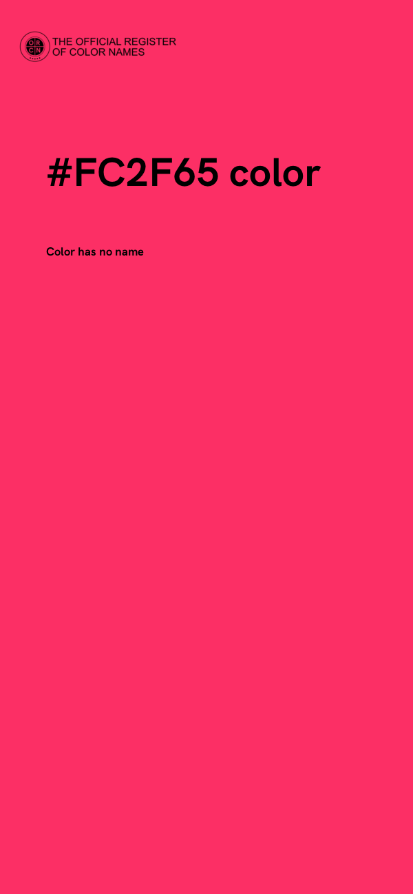 #FC2F65 color image