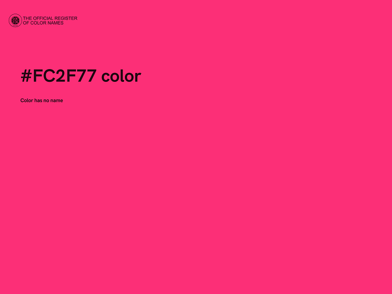 #FC2F77 color image