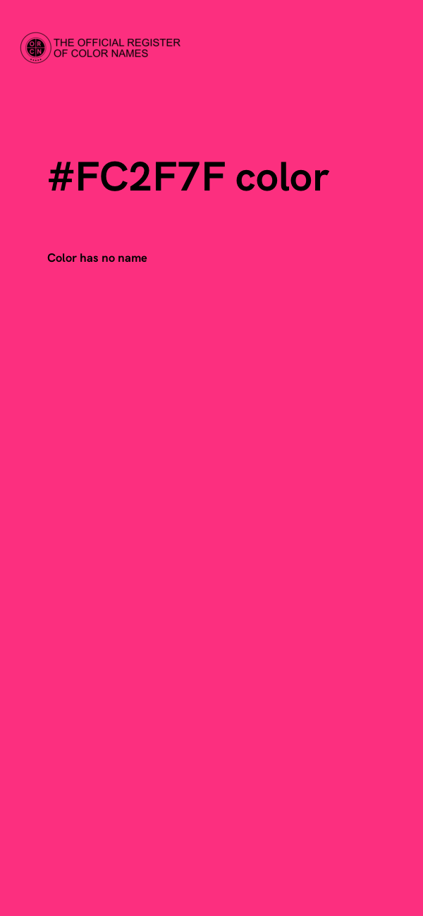 #FC2F7F color image