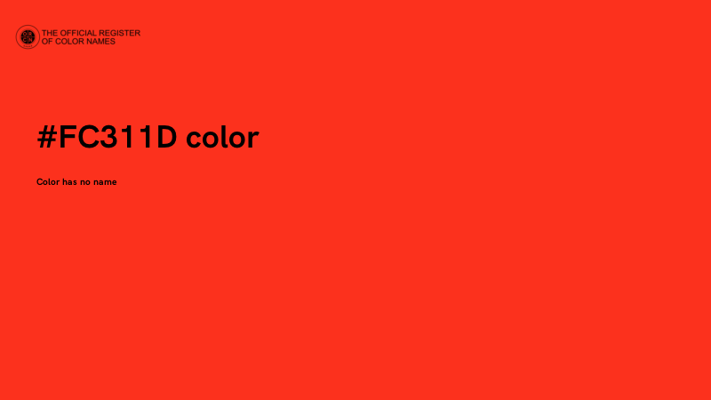 #FC311D color image