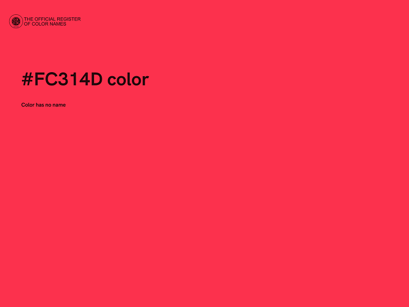 #FC314D color image