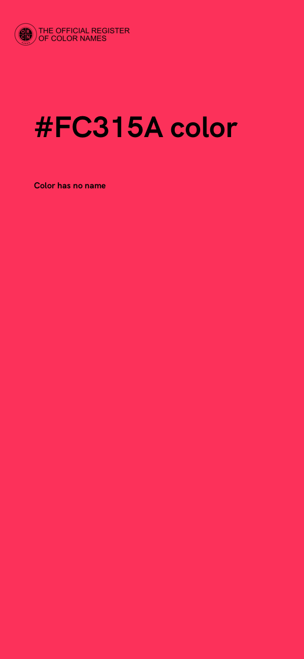 #FC315A color image