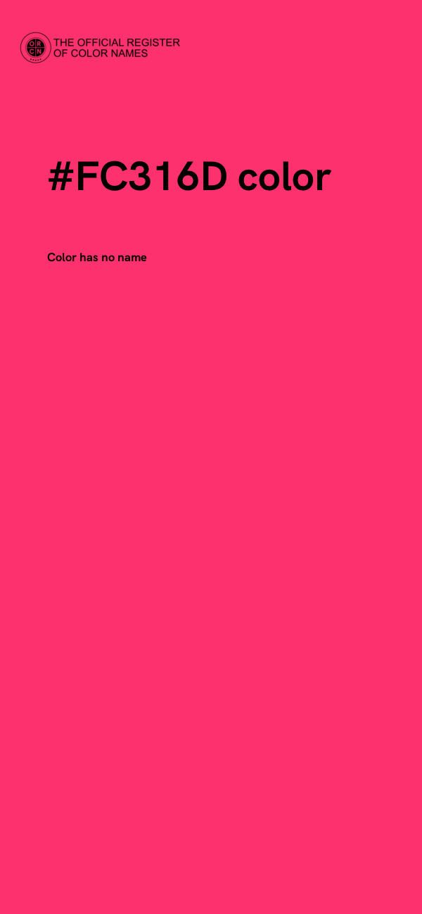 #FC316D color image