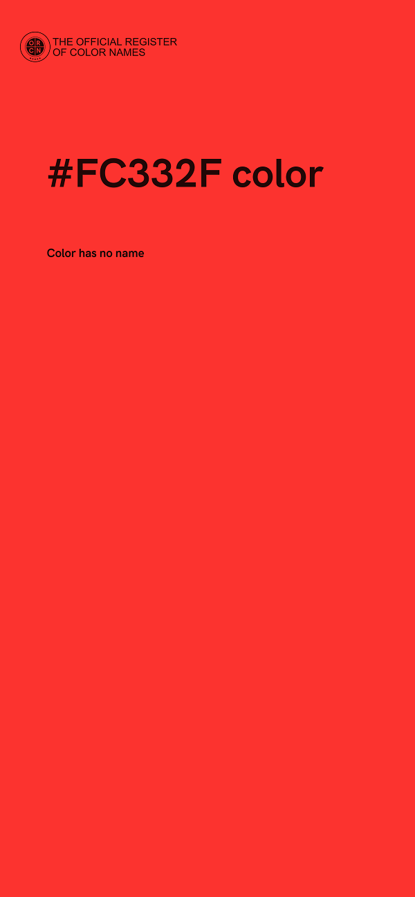 #FC332F color image