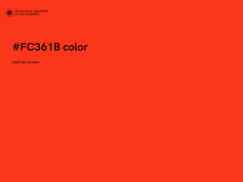 #FC361B color image