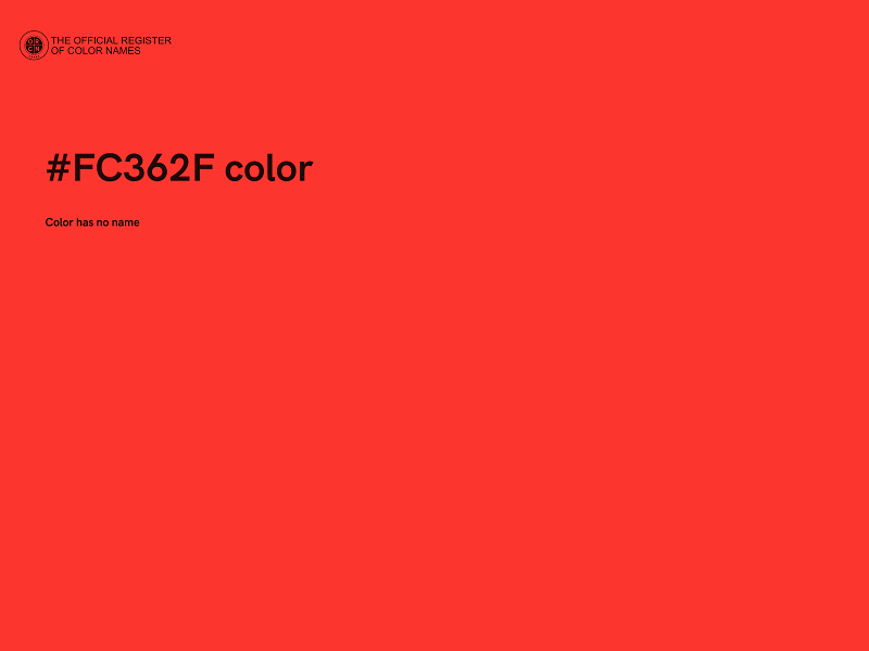 #FC362F color image