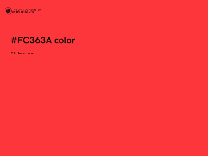 #FC363A color image