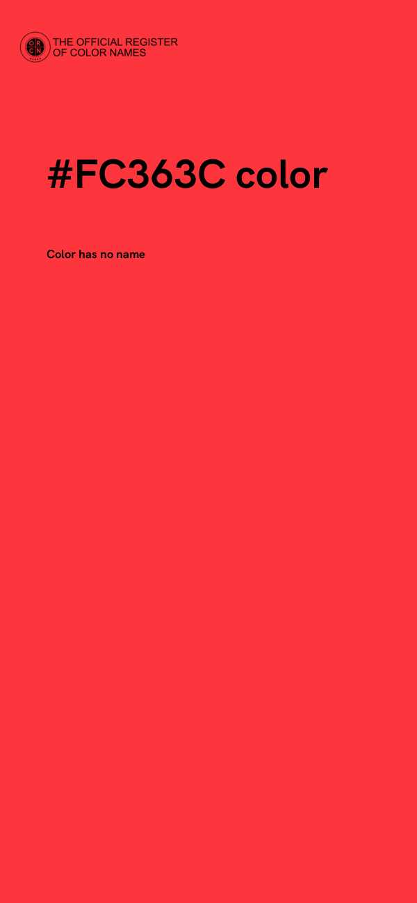 #FC363C color image