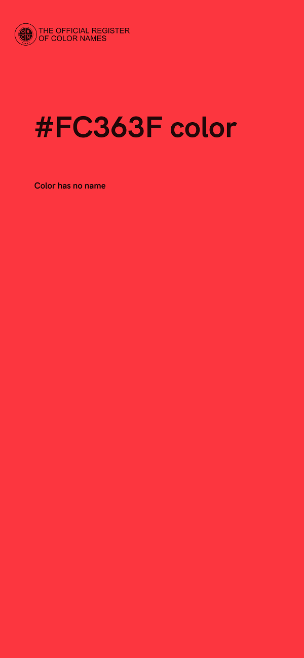 #FC363F color image