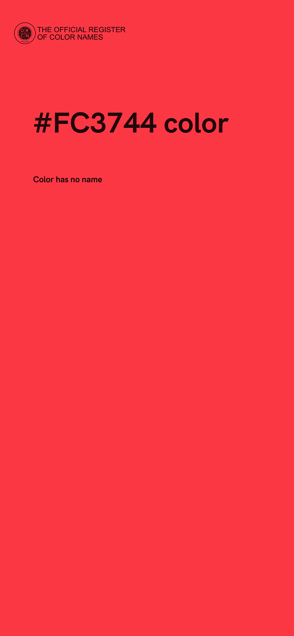#FC3744 color image