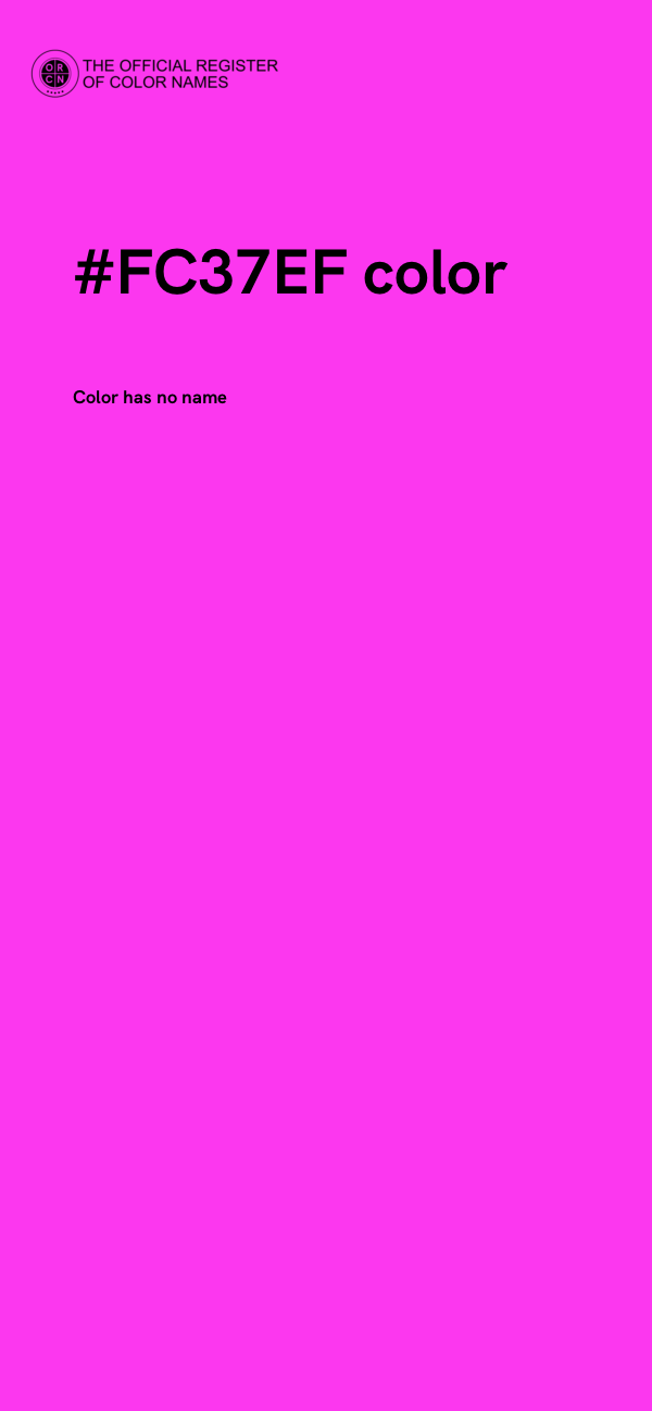 #FC37EF color image