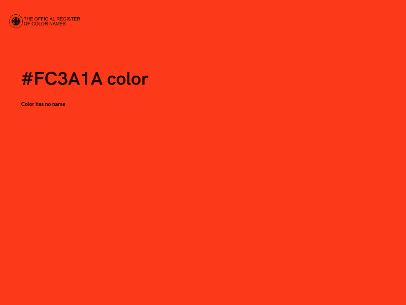 #FC3A1A color image