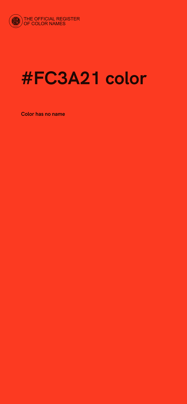 #FC3A21 color image