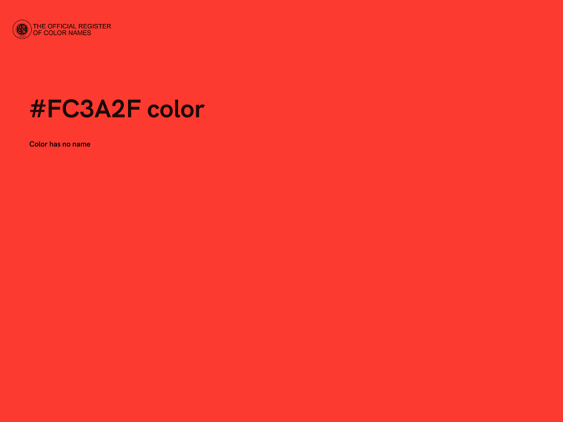#FC3A2F color image