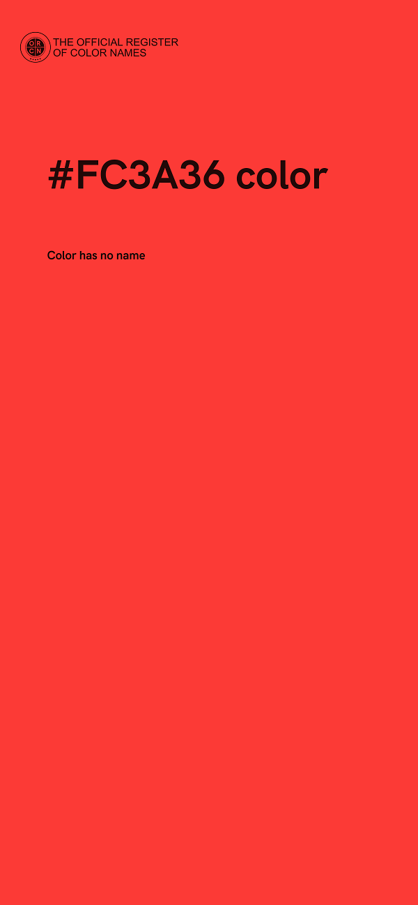 #FC3A36 color image