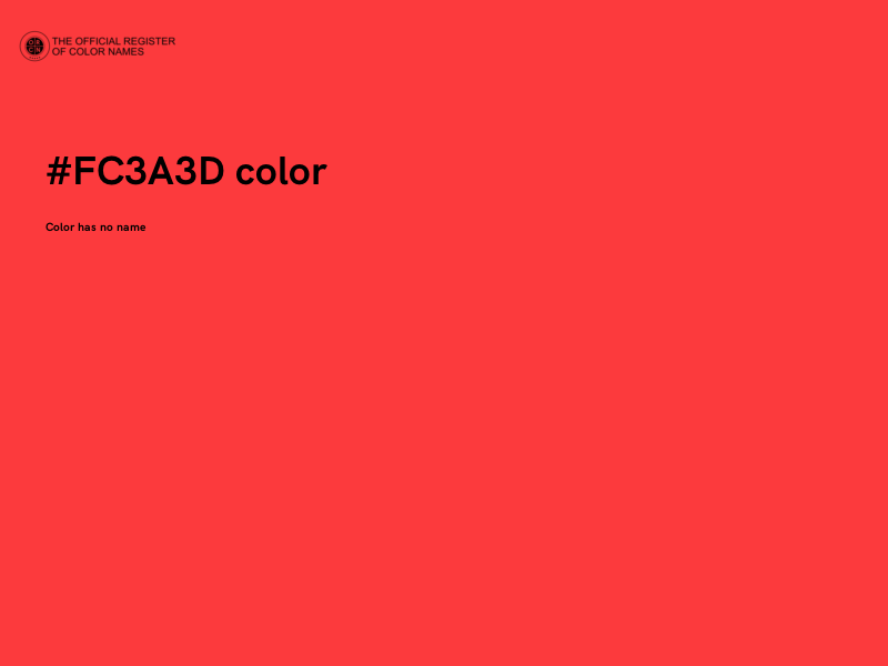 #FC3A3D color image