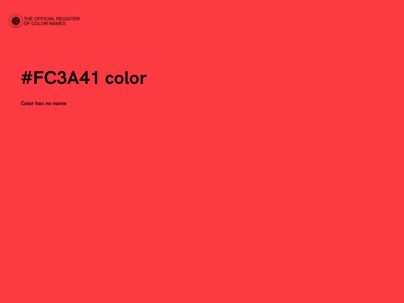 #FC3A41 color image