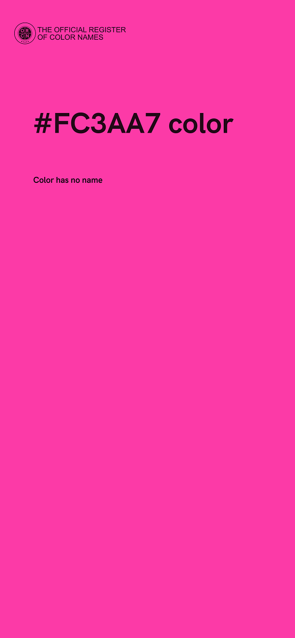 #FC3AA7 color image
