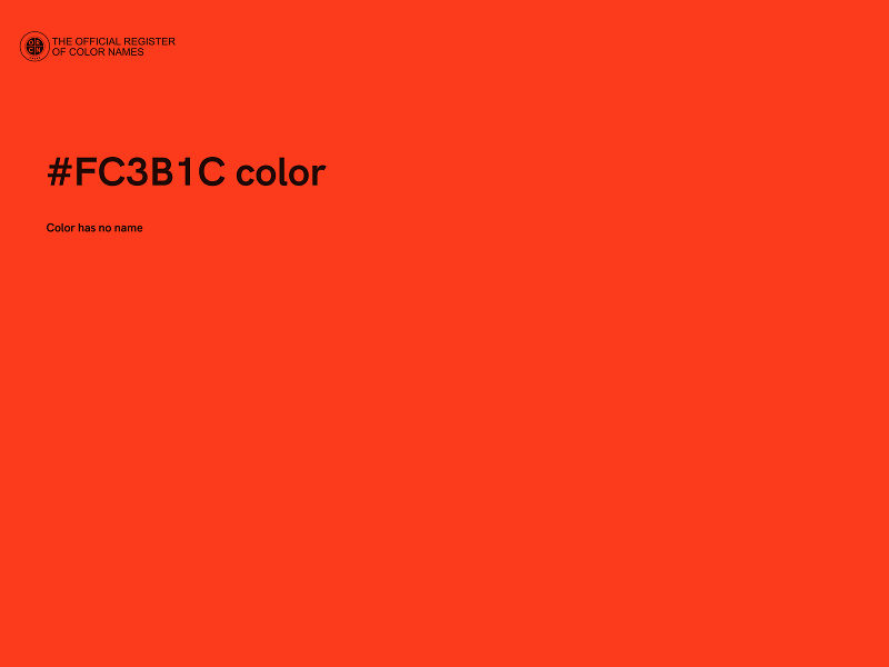 #FC3B1C color image